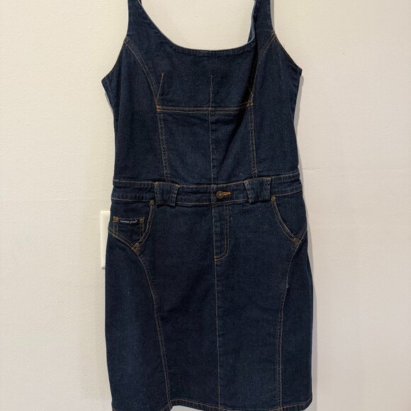 Boston Proper Denim Mini Dress | Size 8 - Picture 1 of 7